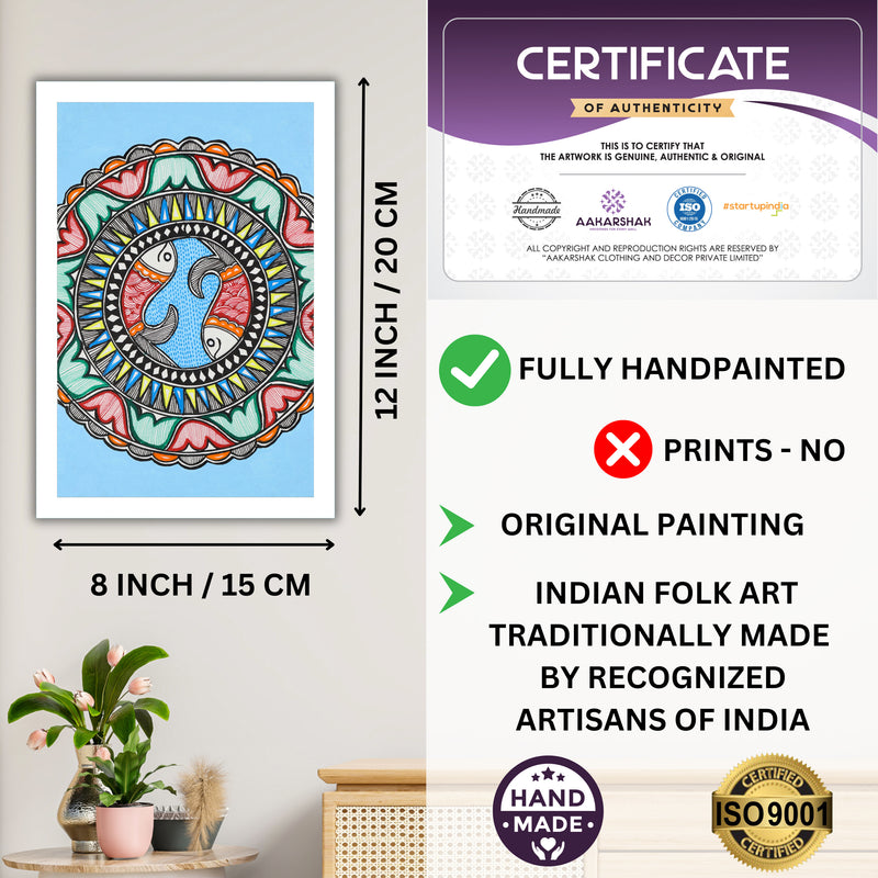 ISO certified handmade painting with authenticity certificate included