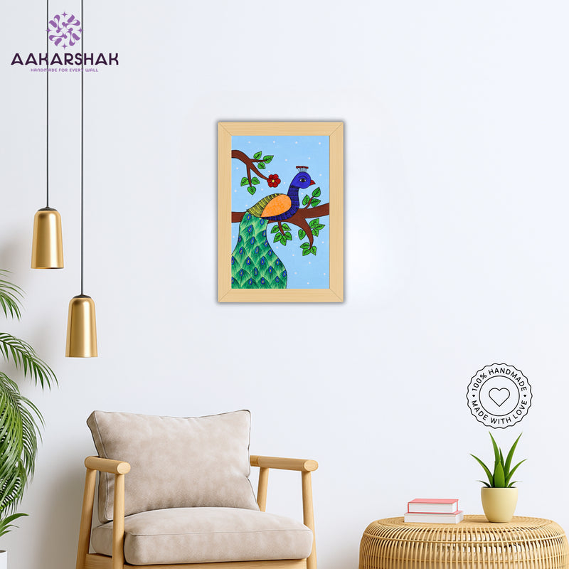Pichwai wall art displayed in home interior – classic Indian folk painting
