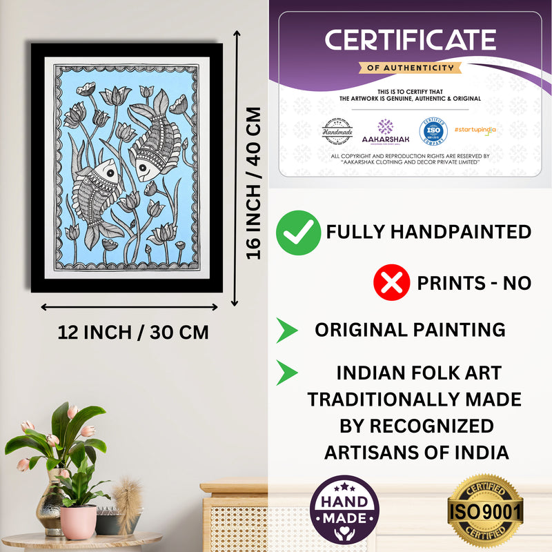 ISO certified handmade painting with authenticity certificate included