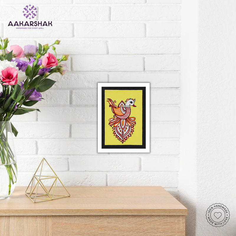 Kalamkari wall art displayed in living room – handcrafted Indian textile painting