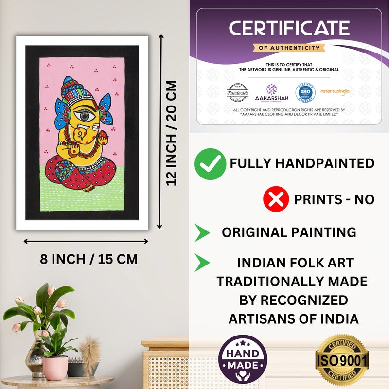 ISO certified handmade painting with authenticity certificate included