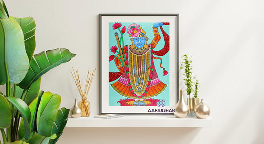 Pichwai Painting – Krishna Temple Art for Spiritual Wall Décor