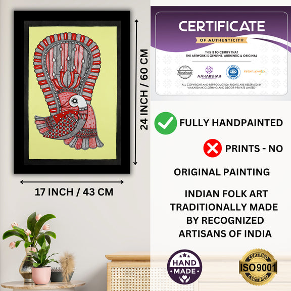 ISO certified handmade painting with authenticity certificate included
