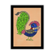 AAKARSHAK Kalamkari Painting Handmade Peacock Kalamkari art Framed Traditional Indian paintings for Wall Living room Home decor Gifts - 6x8 Inch |(KMI105)