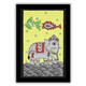 AAKARSHAK Kalamkari Painting Handmade Elephant Kalamkari art Framed Traditional Indian paintings for Wall Living room Home decor Gifts - 8x12 Inch |(KSM104)