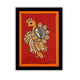 Handmade Kalamkari painting with Peacock motif, framed for wall decor – traditional Indian folk art
