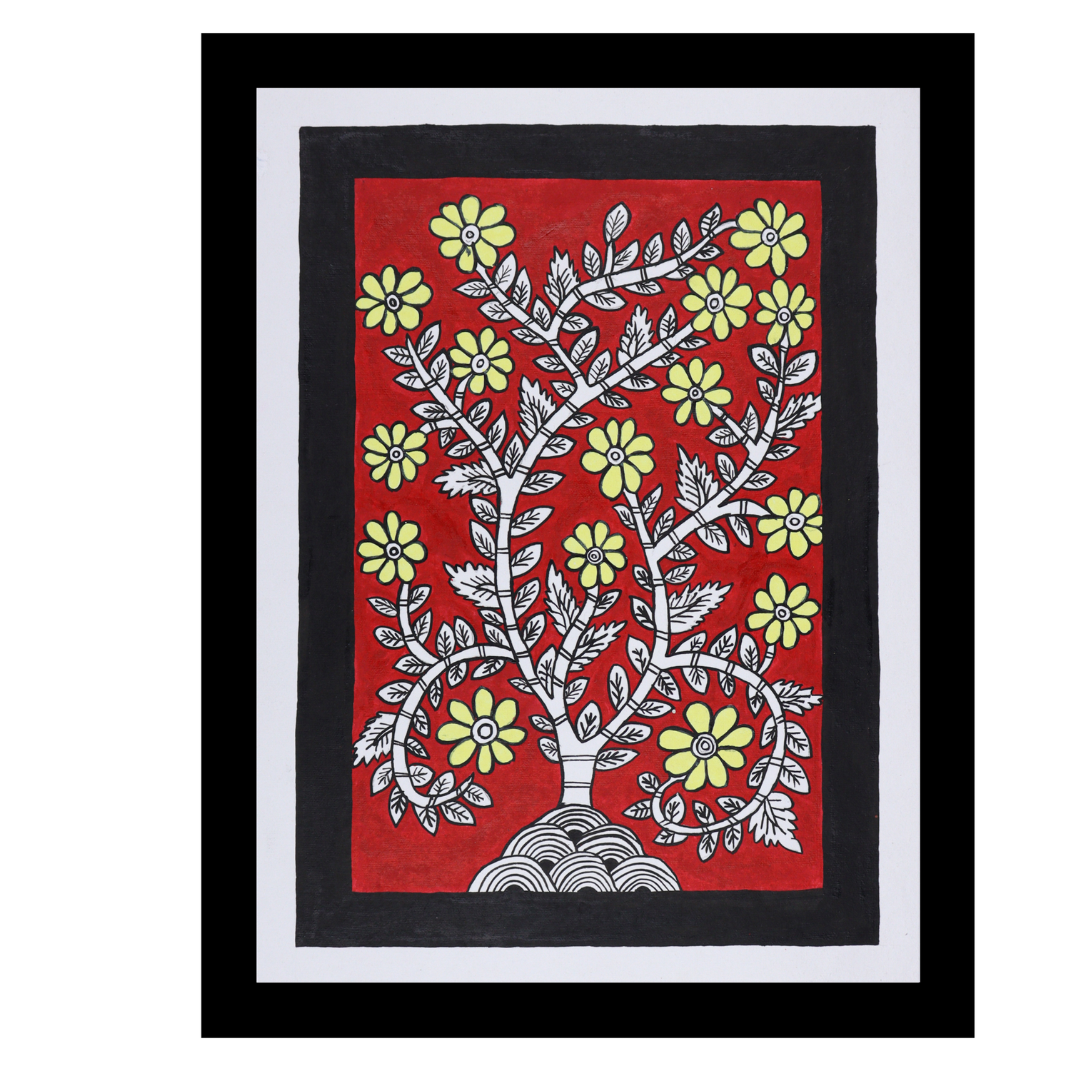 AAKARSHAK Kalamkari Painting Handmade Tree of life Kalamkari art Framed Traditional Indian paintings for Wall Living room Home decor Gifts - 12x16 Inch |(KME105)