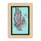 Handmade Kalamkari painting with Peacock motif, framed for wall decor – traditional Indian folk art
