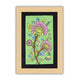 Handmade Kalamkari painting with Flower motif, framed for wall decor – traditional Indian folk art

