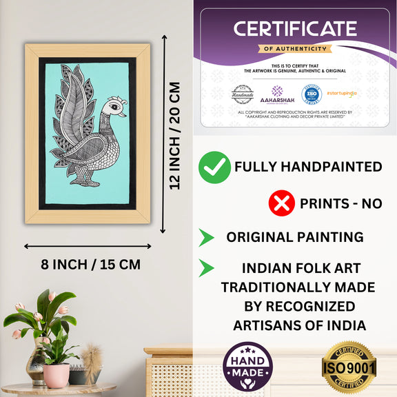 ISO certified handmade painting with authenticity certificate included
