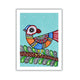 Handmade Madhubani painting with peacock design, framed and ready to hang – Indian folk art on wall
