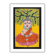 Handmade Meditating Lord  Madhubani Painting Indian Mithila Wall Art