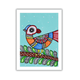 AAKARSHAK Madhubani Painting Handmade Peacock Mithila art Framed Traditional Indian paintings for Wall Living room Home decor Gifts - 6x8 Inch |(WMN115)