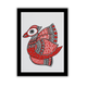 Handmade Madhubani peacock Painting 6x8 Inch Framed Indian Wall Decor