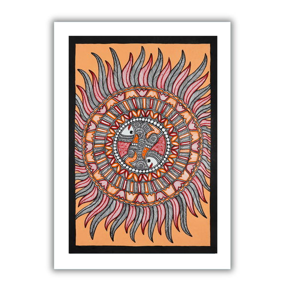 handmade madhubani fish painting 