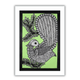 Handmade Madhubani Peacock Painting 17x24 Inch with Frame Indian Wall Decor