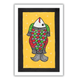 AAKARSHAK Madhubani Painting Handmade Fish Mithila art Framed Traditional Indian paintings for Wall Living room Home decor Gifts - 8x12 Inch |(WSM112)
