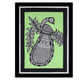 Handmade Madhubani art peacock Painting Framed Indian Wall Decor 12x16 Inch