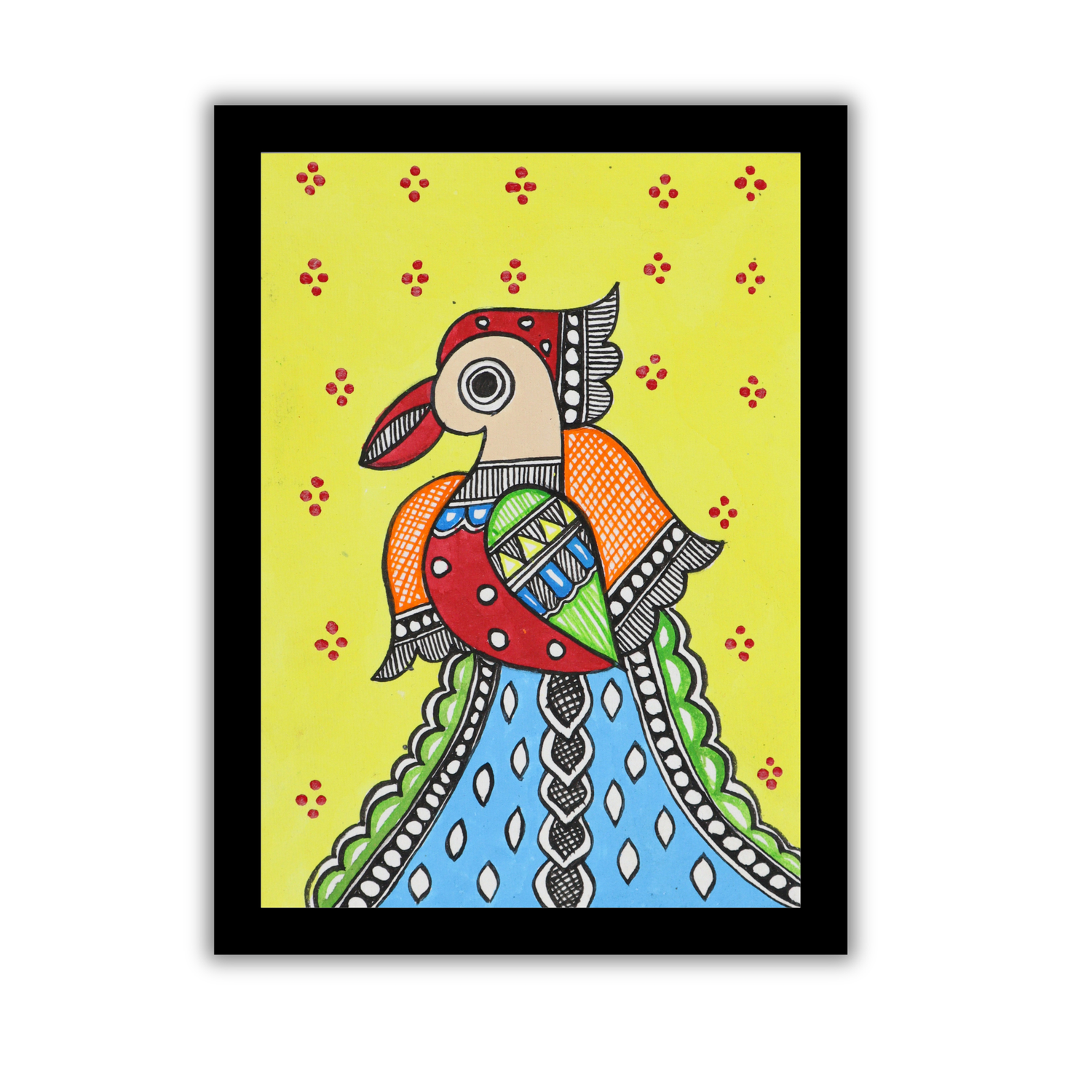 Handmade Madhubani Peacock Paintings For Wall decor