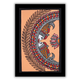 Handmade Madhubani Fish and Lotus Painting 8x12 Inch Framed Indian Wall Decor