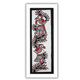 Handmade Madhubani peacock Painting 8x23 Inch Indian Wall Decor