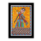 Handmade Radha Rani Madhubani Painting Traditional Indian Folk Art Wall Decor
