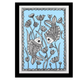 Handmade Madhubani Fish Painting 12x16 Inch Indian Wall Decor With Frame