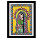 Handmade Radha Madhubani Painting – Traditional Indian Folk Art Wall Decor