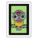 AAKARSHAK Madhubani Painting Handmade Owl Mithila art Framed Traditional Indian paintings for Wall Living room Home decor Gifts - 8x12 Inch |(WSM103)