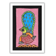 Handmade Madhubani peacock Painting 8x12 Inch Framed Indian Wall Decor