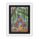 Handmade Madhubani Painting of Lord Krishna 12x16 Inch Framed Indian Wall Decor