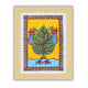 Handmade Madhubani painting with Tree design, framed and ready to hang – Indian folk art on wall
