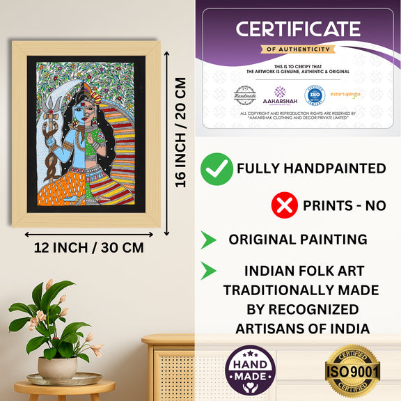 ISO certified handmade painting with authenticity certificate included
