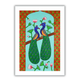 AAKARSHAK Pichwai Painting Handmade Peacock Pichwai art Framed Traditional Indian paintings for Wall Living room Home decor Gifts - 17x24 Inch |(PWLR101)
