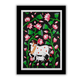AAKARSHAK Pichwai Painting Handmade Cow Pichwai art Framed Traditional Indian paintings for Wall Living room Home decor Gifts - 17x24 Inch |(PBLR102)