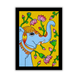 AAKARSHAK Pichwai Painting Handmade Elephant Pichwai art Framed Traditional Indian paintings for Wall Living room Home decor Gifts - 6x8 Inch |(PBMI102)