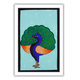 AAKARSHAK Pichwai Painting Handmade Peacock Pichwai art Framed Traditional Indian paintings for Wall Living room Home decor Gifts - 8x12 Inch |(PWSM104)