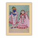 Handmade Pichwai painting with Radha  Krishna motif, framed for wall decor – traditional Indian temple art
