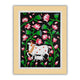 Handmade Pichwai painting with cow motif, framed for wall decor – traditional Indian temple art
