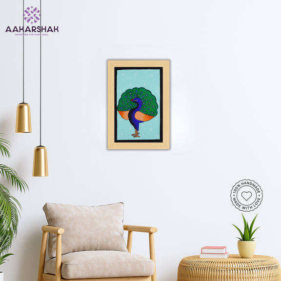 Pichwai wall art displayed in home interior – classic Indian folk painting

