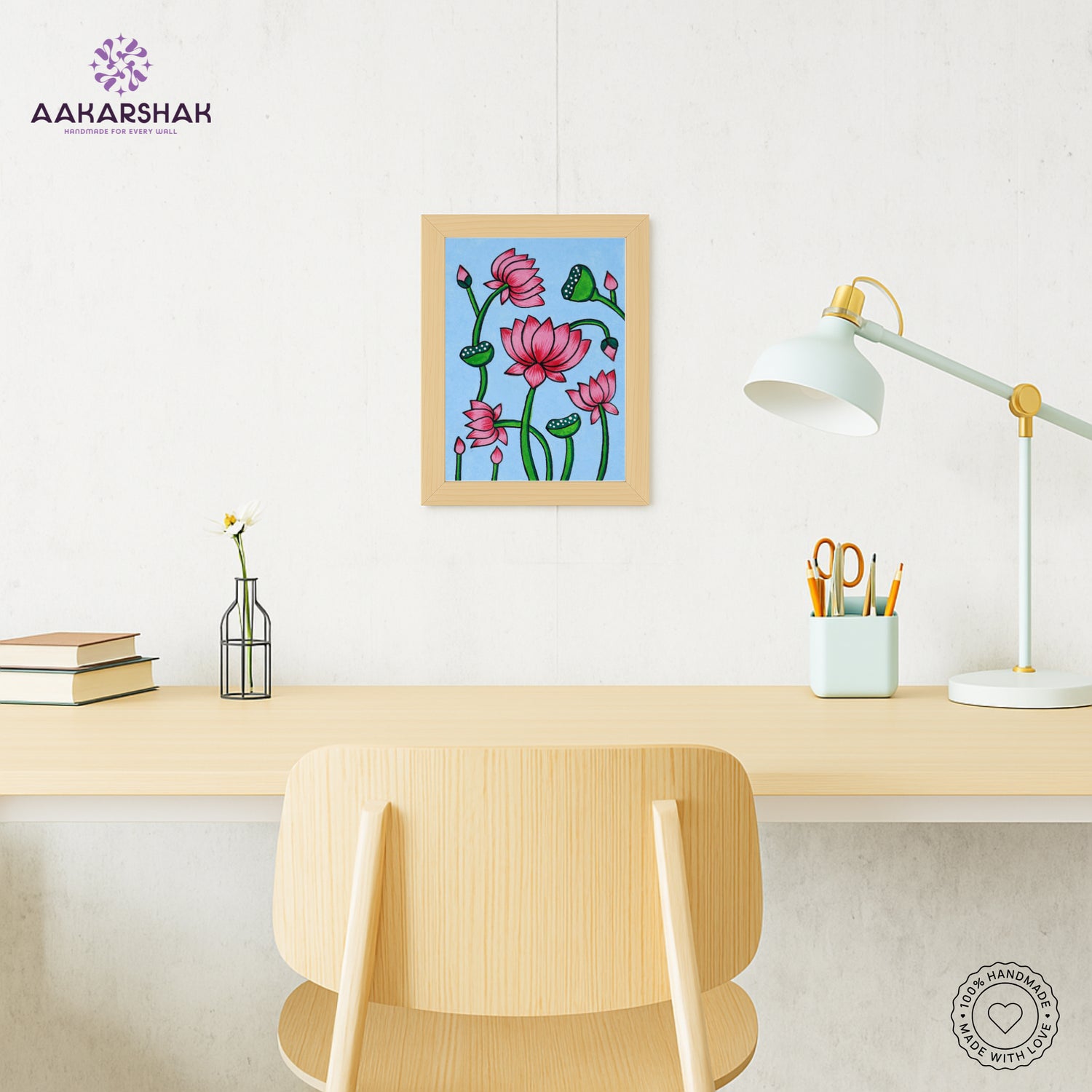 Pichwai wall art displayed in home interior – classic Indian folk painting
