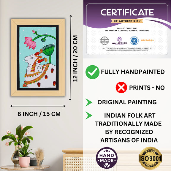 ISO certified handmade painting with authenticity certificate included
