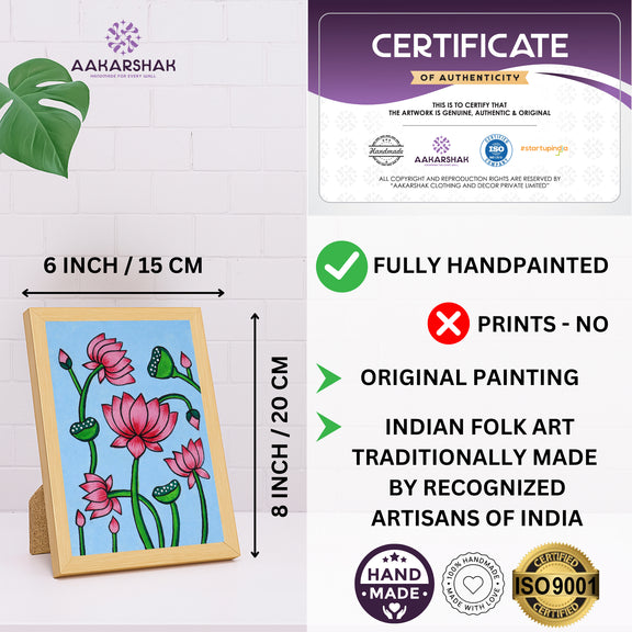 ISO certified handmade painting with authenticity certificate included
