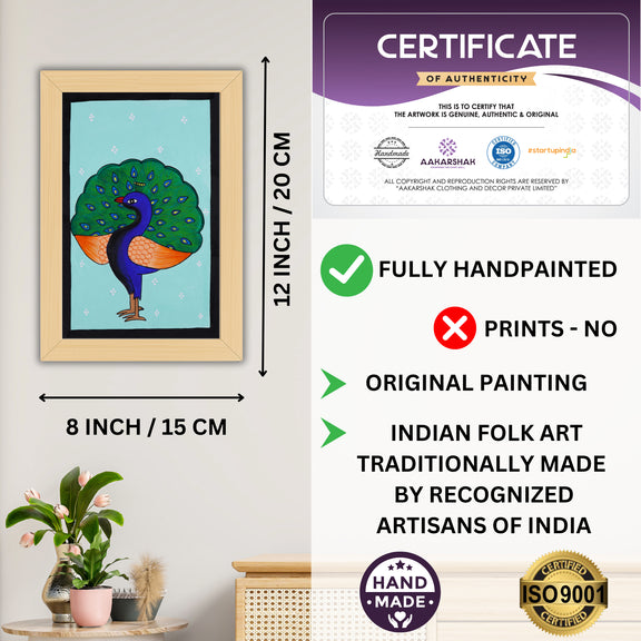 ISO certified handmade painting with authenticity certificate included
