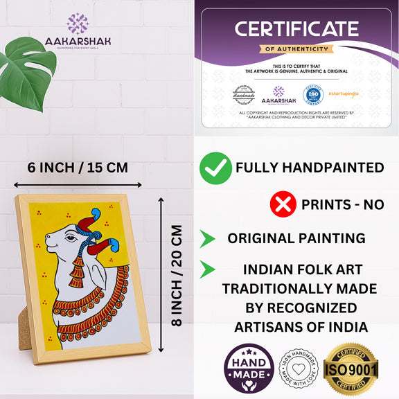 ISO certified handmade painting with authenticity certificate included
